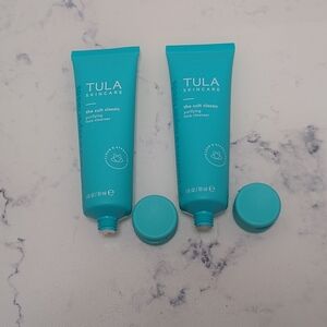 2 Tula The Cult Classic Cleanser Purifying Face Cleanser 1 fl oz. Travel Size